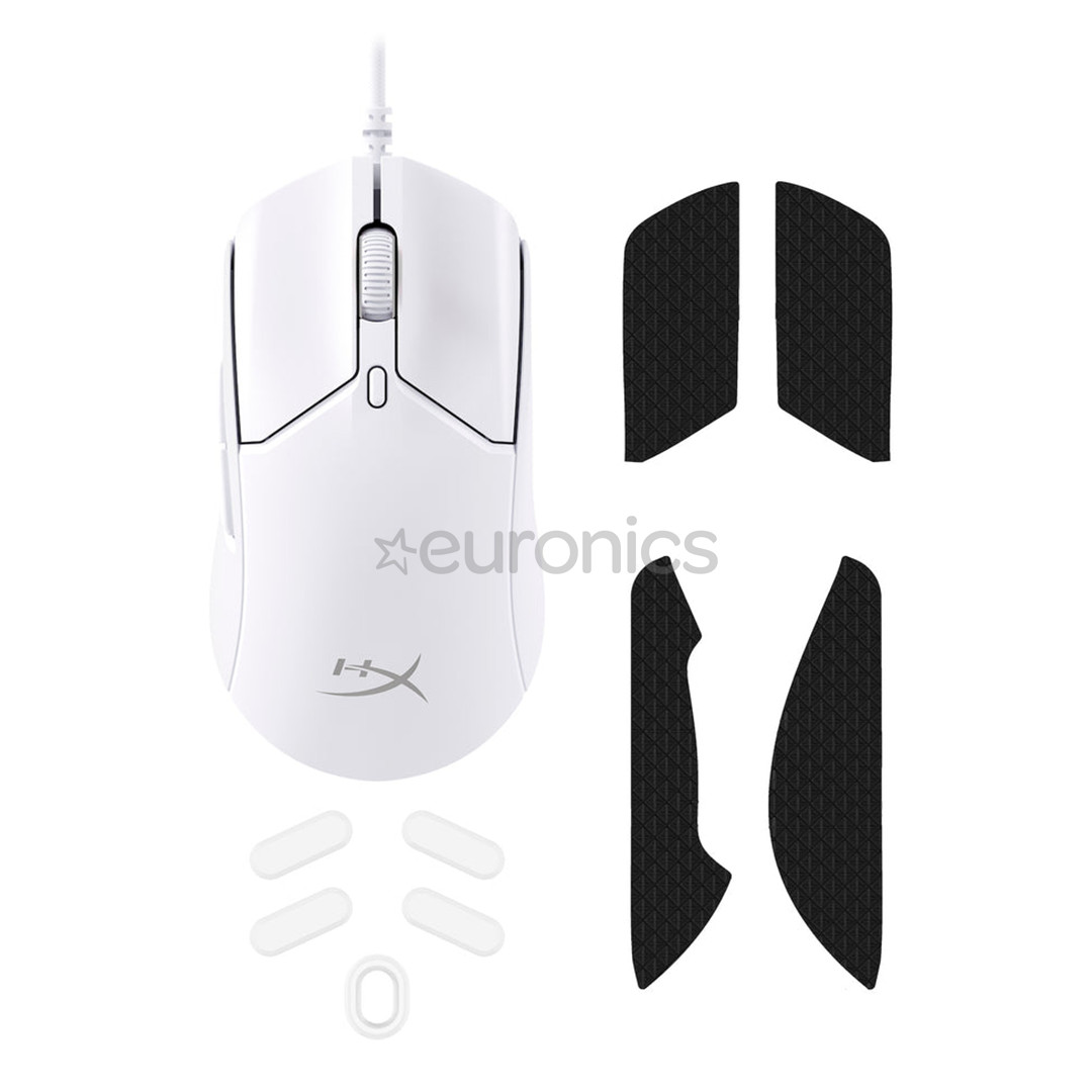 HyperX Pulsefire Haste 2, balta - Datorpele ar vadu