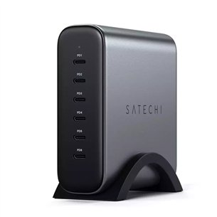 Satechi GaN, 200 Вт, 6x USB-C, темно-серый - Зарядная станция