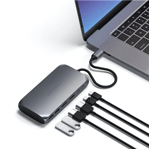 Satechi USB-C Multimedia Adapter M1, pelēka - Adapteris