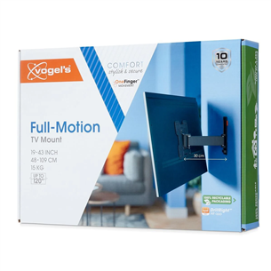 Vogel's Comfort Full-Motion, 19" - 43", melna - Sienas stiprinājums televizoriem