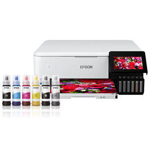 Epson EcoTank L8160, WiFi, LAN, белый - Многофункциональный цветной струйный принтер / фотопринтер C11CJ20402