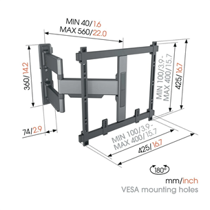 Vogel's TVM 5445 Full-Motion, 180°, 26'' - 55'', черный - Настенное крепление для телевизора