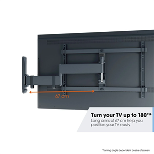 Vogel's TVM 3643 Full-Motion, 180º, 40'' - 77'', melna - Sienas stiprinājums televizoriem