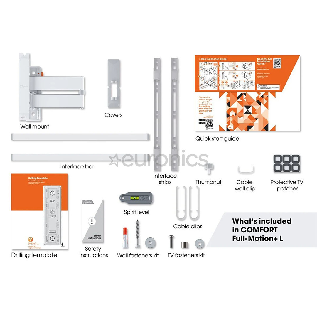 Vogel's TVM 3643 Full-Motion, 180º, 40'' - 77'', white - TV wall mount
