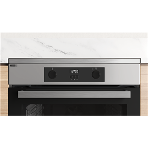 Whirlpool, 83 L, inox - Free standing induction cooker