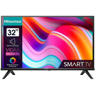 Hisense A4K, 32", HD, LED LCD, sānu statīvs, melna - Televizors