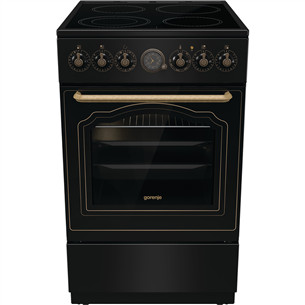 Gorenje, retro, 70 L, black - Freestanding Ceramic Cooker