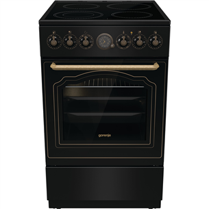 Gorenje, retro, 70 L, black - Freestanding Ceramic Cooker GECS5B70CLB