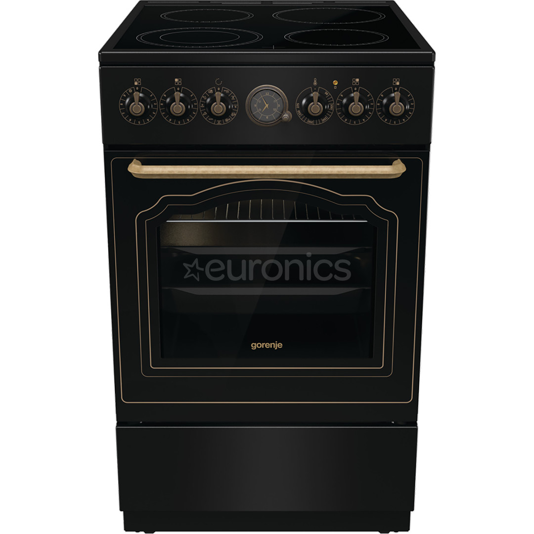 Gorenje, retro, 70 L, black - Freestanding Ceramic Cooker