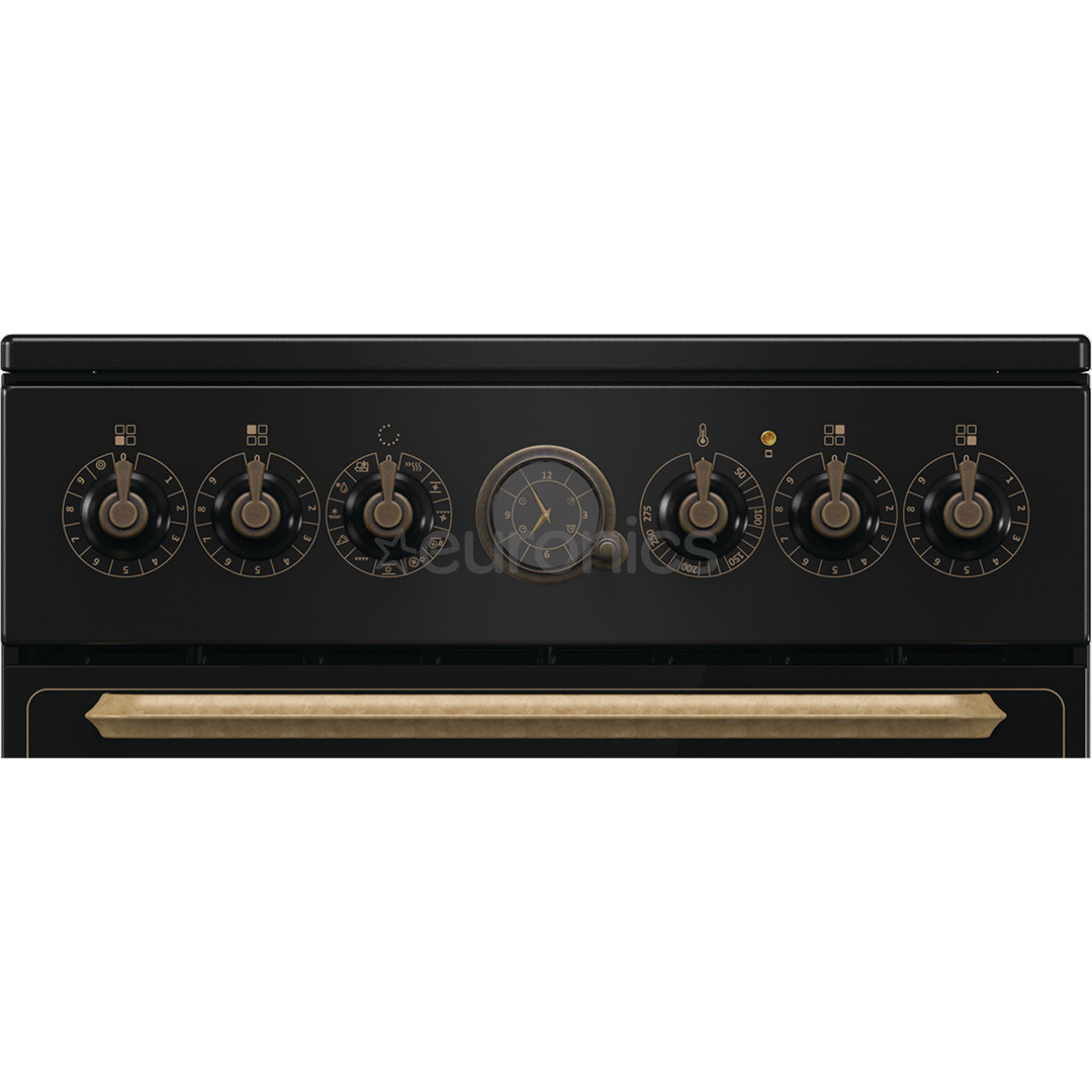 Gorenje, retro, 70 L, black - Freestanding Ceramic Cooker