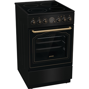 Gorenje, retro, 70 L, black - Freestanding Ceramic Cooker