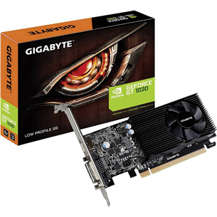 Gigabyte NVIDIA GeForce GT 1030, 2GB, GDDR4, 64 bit - Grafiskā karte 4719331301590