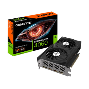 Gigabyte NVIDIA GeForce RTX 4060, 8GB, GDDR6, 128 bit - Grafiskā karte