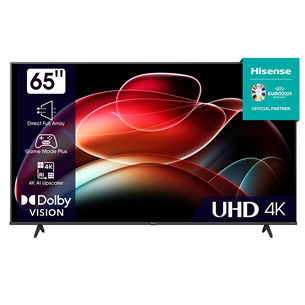 Hisense A6K, 65'', Ultra HD, LED LCD, black - TV 65A6K