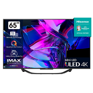 Hisense U7KQ, 65'', Ultra HD, Mini LED, центральная подставка, черный - Телевизор