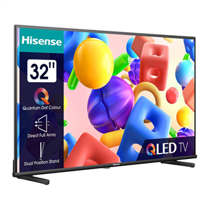 Hisense A5KQ, 32", Full HD, QLED, melna - Televizors 32A5KQ
