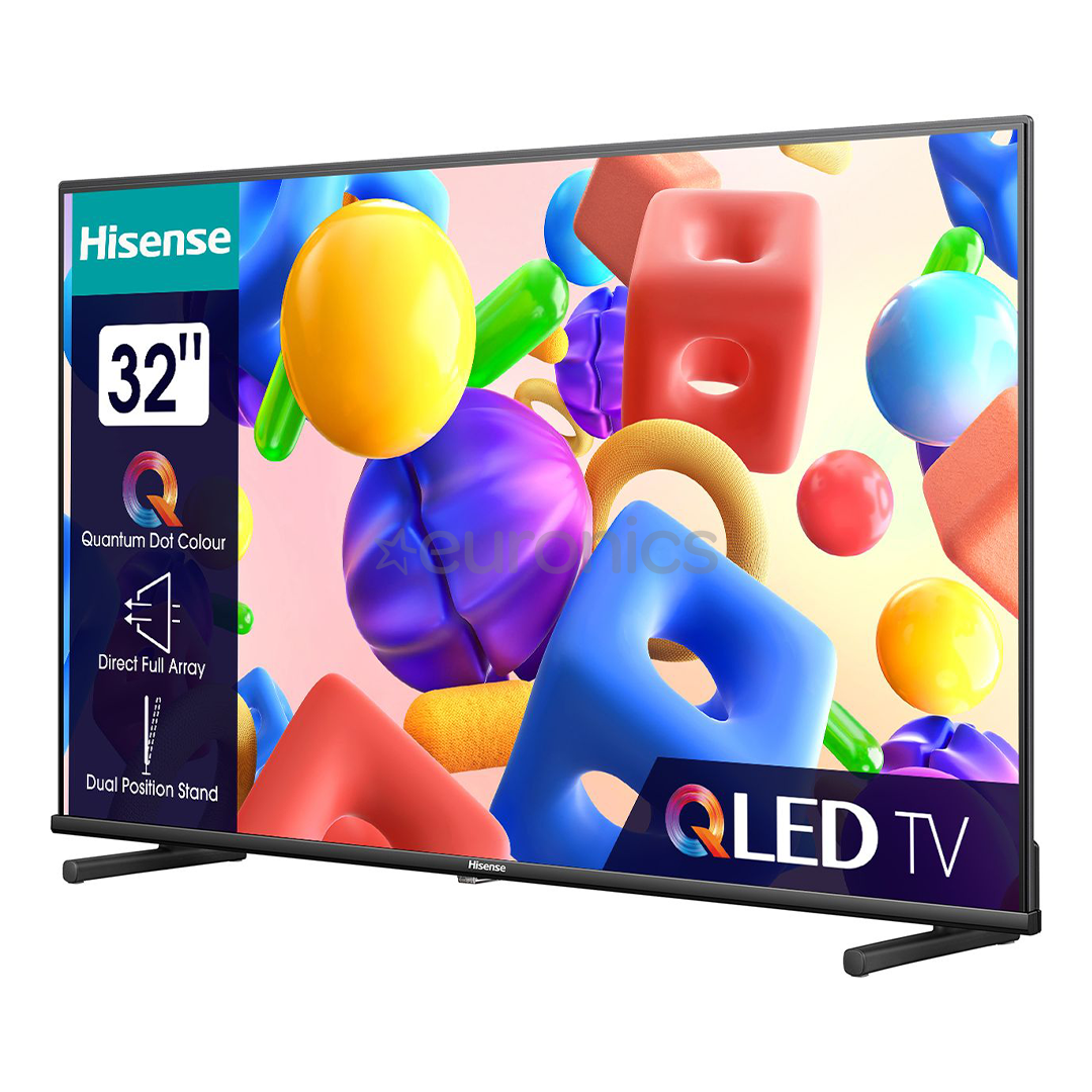 Hisense A5KQ, 32", Full HD, QLED, black - TV