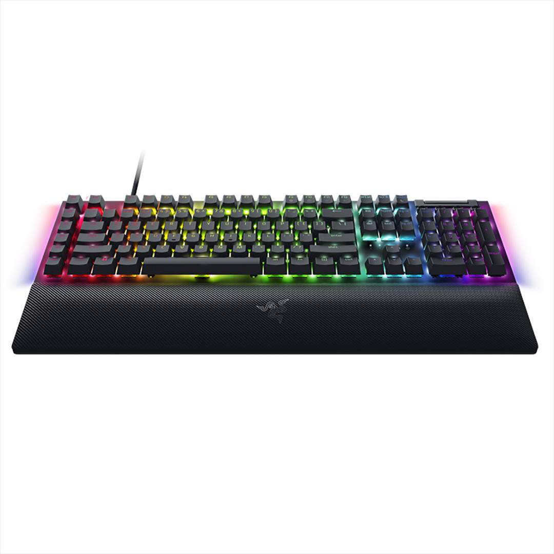 Razer BlackWidow V4, Green Switch, mehāniskā, SWE, melna - Klaviatūra