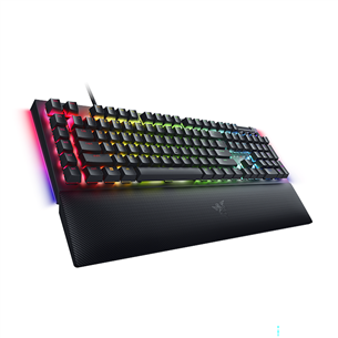 Razer BlackWidow V4, Green Switch, mehāniskā, SWE, melna - Klaviatūra