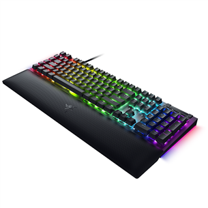 Razer BlackWidow V4, Green Switch, mehāniskā, SWE, melna - Klaviatūra