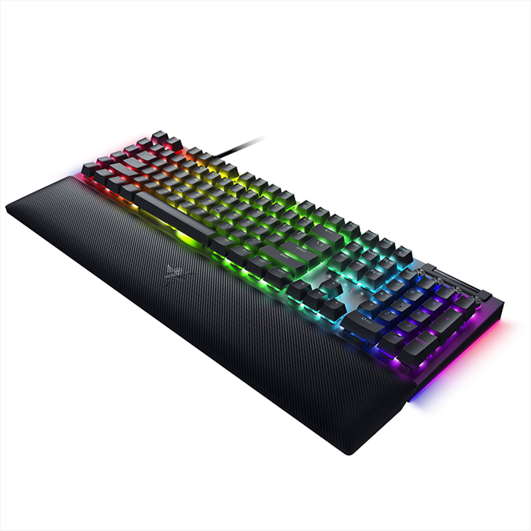 Razer BlackWidow V4, Green Switch, mehāniskā, SWE, melna - Klaviatūra
