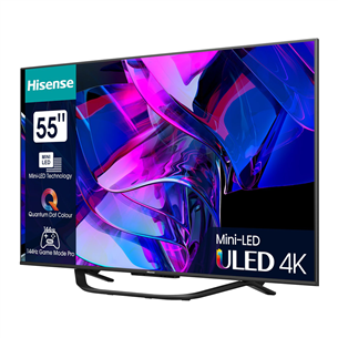 Hisense U7KQ, 55'', Ultra HD, Mini LED, centra statīvs, melna - Televizors