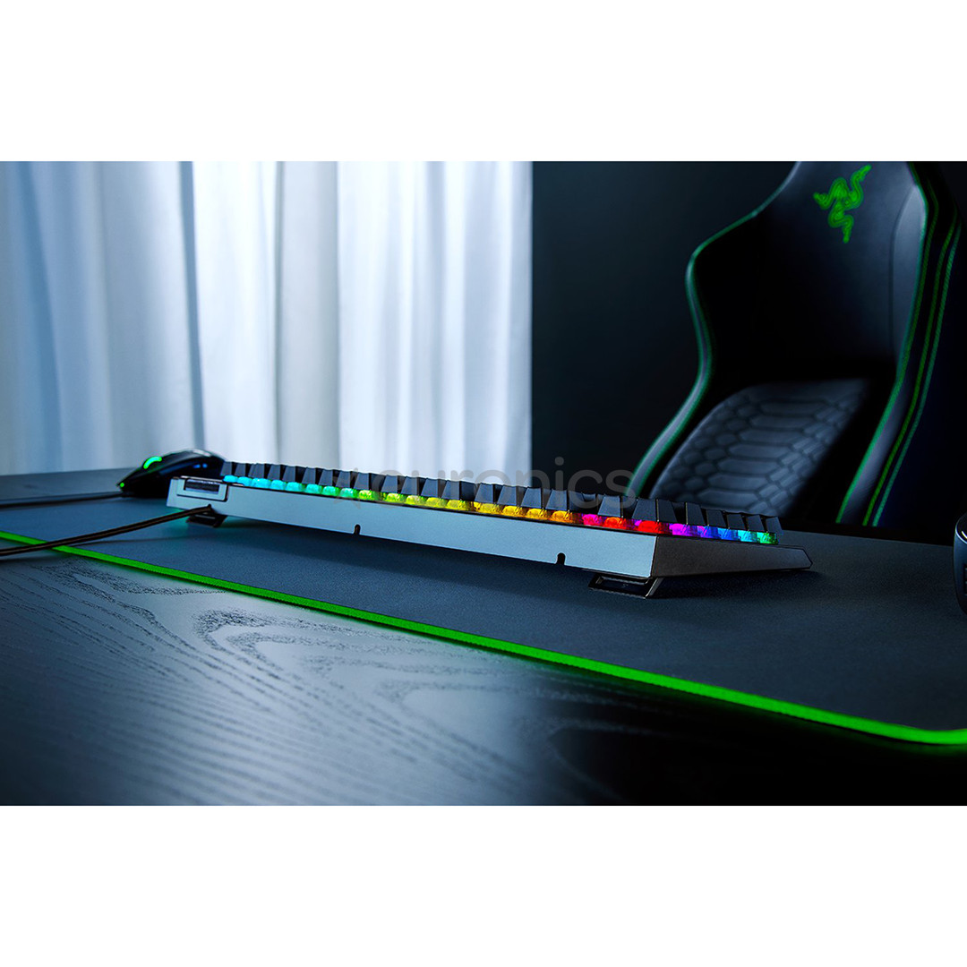 Razer BlackWidow V4 X, Green Switch, mehāniskā, US, melna - Klaviatūra