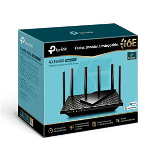 TP-Link Archer AXE75, AXE5400 Tri-Band Gigabit Wi-Fi 6E, black - WiFi router