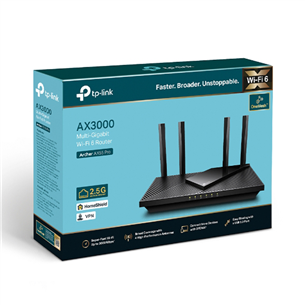 TP-Link Archer AX55 Pro, Wi-Fi 6, melna - Bezvadu rūteris