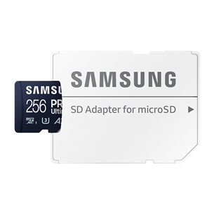 Samsung PRO Ultimate, microSDXC, SD-адаптер, 256 ГБ - Карта памяти