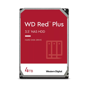 Western Digital WD Red Plus NAS, 4 TB, 5400rpm, 3,5" - Hard-drive