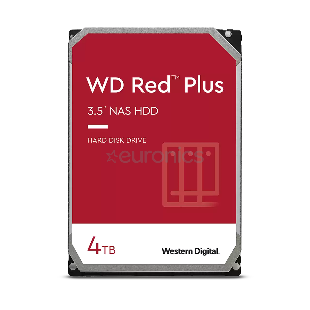 Western Digital WD Red Plus NAS, 4 ТБ, 5400 об/мин, 3,5" - Жесткий диск HDD