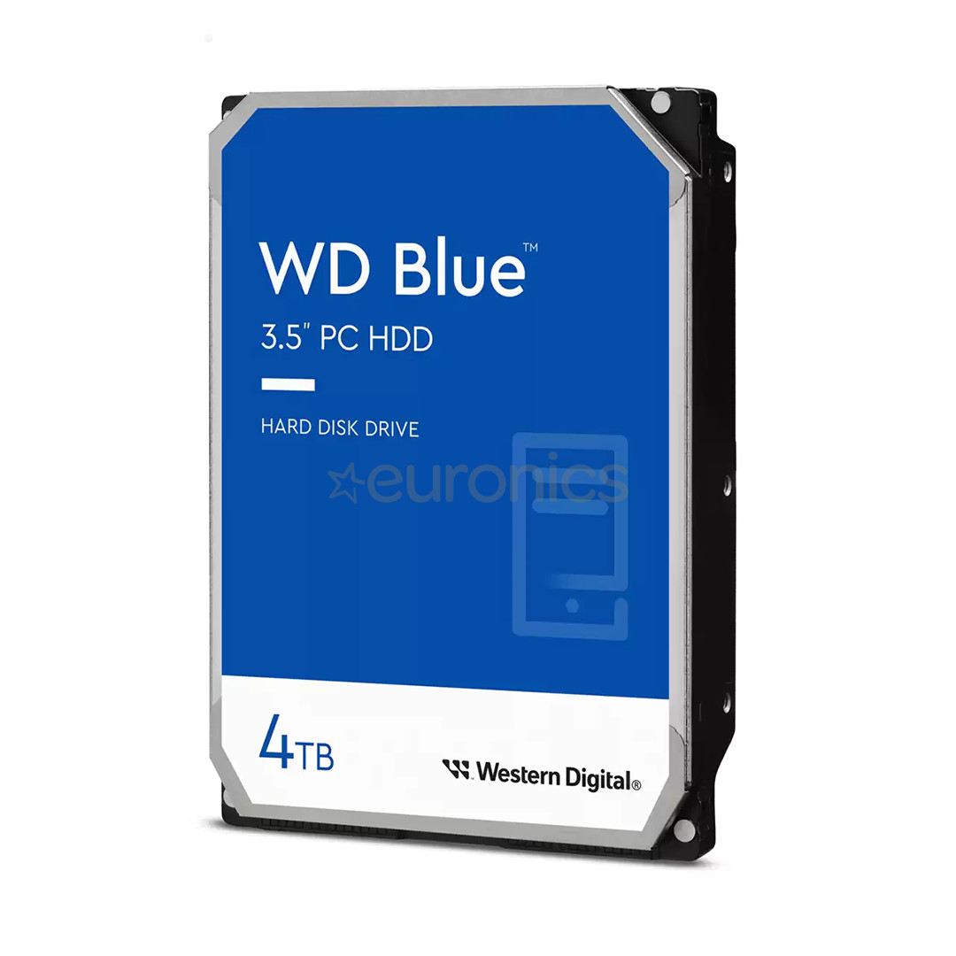 Western Digital WD Blue, 4 TB, 3,5'', SATA, 5400rpm, 256MB - Hard-drive