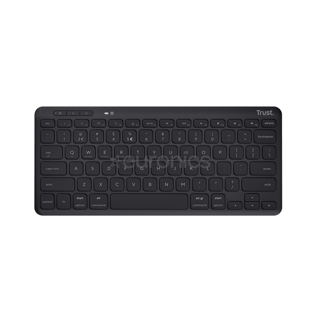 Trust Lyra Compact, US, черный - Беспроводная клавиатура