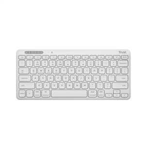 Trust Lyra Compact, US, balta - Bezvadu klaviatūra 25097