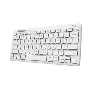 Trust Lyra Compact, US, balta - Bezvadu klaviatūra