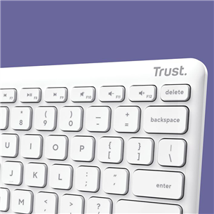 Trust Lyra Compact, US, white - Wireless keyboard