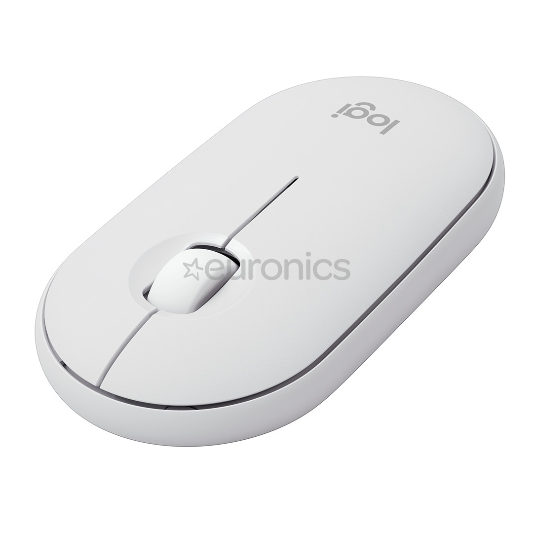 Logitech Pebble Mouse 2 M350s BT, balta - Bezvadu datorpele
