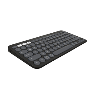 Logitech Pebble Keys 2 K380s, US, melna - Bezvadu klaviatūra