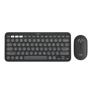 Logitech Pebble 2 Combo, US, melna - Bezvadu klaviatūra ar peli 920-012239