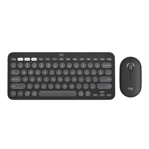 Logitech Pebble 2 Combo, US, melna - Bezvadu klaviatūra ar peli