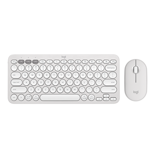 Logitech Pebble 2 Combo, US, balta - Bezvadu klaviatūra ar peli 920-012240