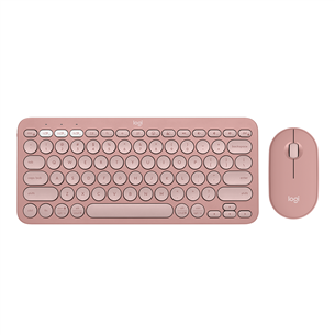 Logitech Pebble 2 Combo, US, rozā - Bezvadu klaviatūra ar peli 920-012241
