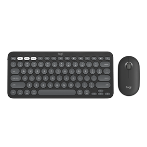 Logitech Pebble 2 Combo for Mac, US, melna - Bezvadu klaviatūra ar peli