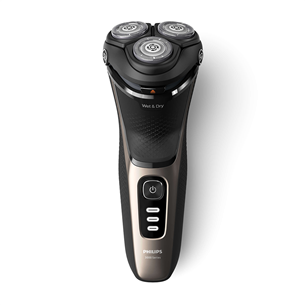 Philips Shaver 3000 Series, Wet & Dry, black/golden - Shaver