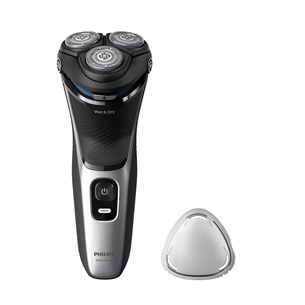 Philips Shaver 3000, Wet & Dry, melna/sudraba - Skuveklis S3143/00