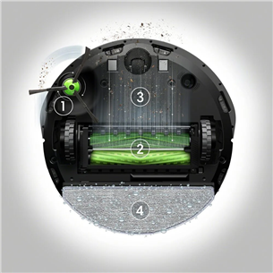iRobot Roomba Combo® i8, сухая и влажная уборка, черный - Робот-пылесос