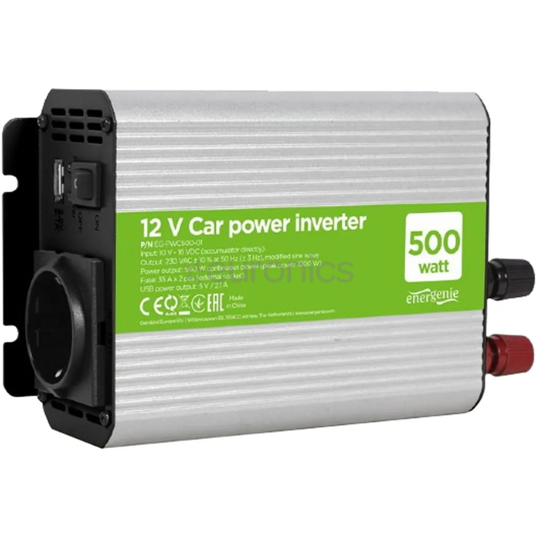 Gembird 12V -> 500 W + USB ports - Invertors
