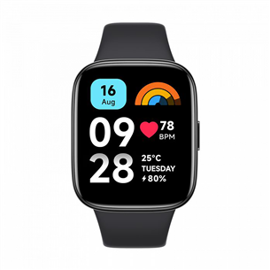 Xiaomi Redmi Watch 3 Active, melna - Viedpulkstenis