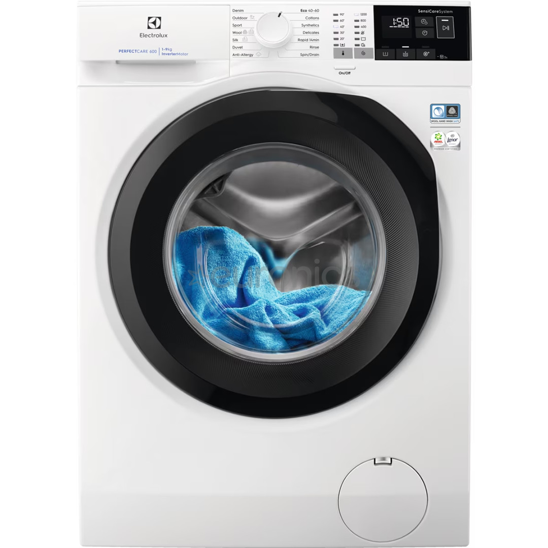 Electrolux 600 SensiCare, 9 kg, depth 63,6 cm, 1200 rpm - Front load washing machine